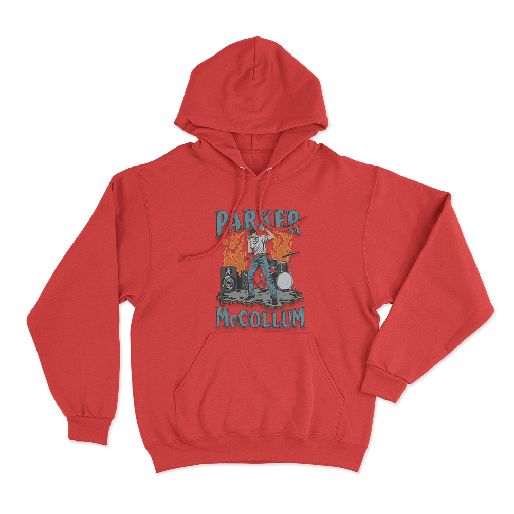 Parker Mccollum Cartoon Unisex Hoodie Red Parker Mccollum Cartoon Unisex Hoodie Red