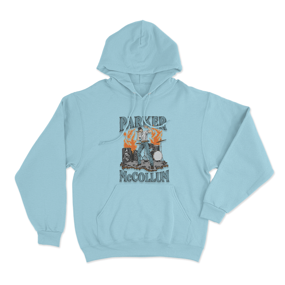 Parker Mccollum Cartoon Unisex Hoodie Sky Blue Parker Mccollum Cartoon Unisex Hoodie Sky Blue