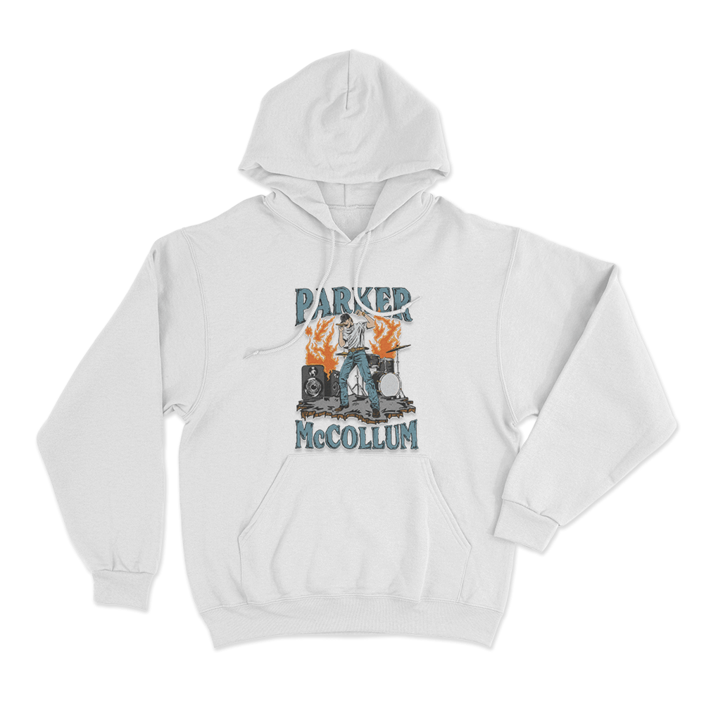 Parker Mccollum Cartoon Unisex Hoodie White Parker Mccollum Cartoon Unisex Hoodie White